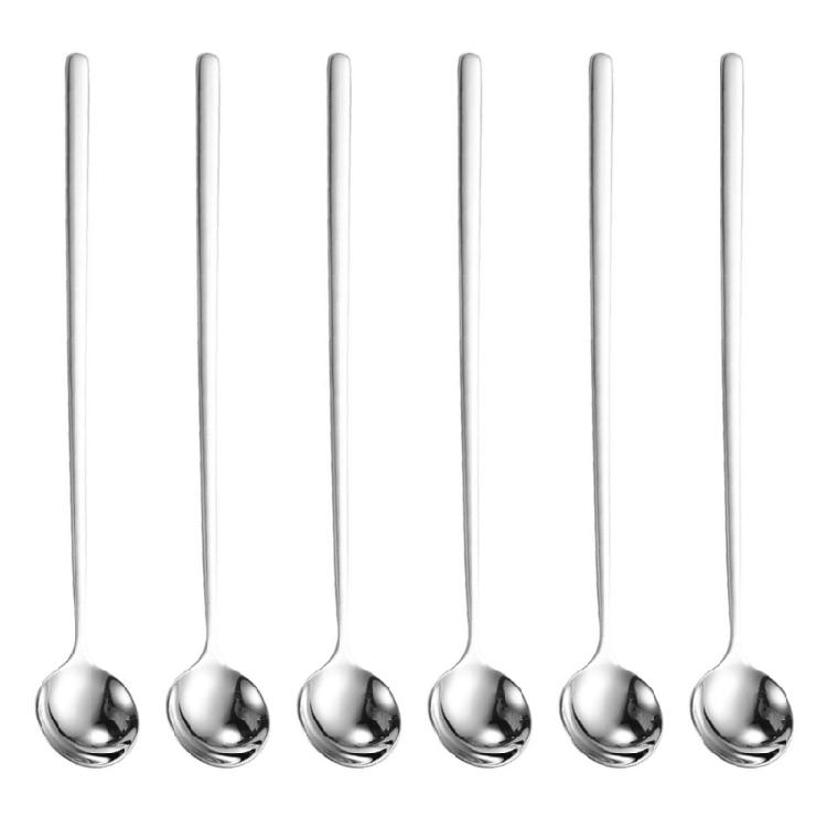 Pack of 6 Essential Spoon Set 304Stainless Steel Mixing Spoon Kitchen Spoons