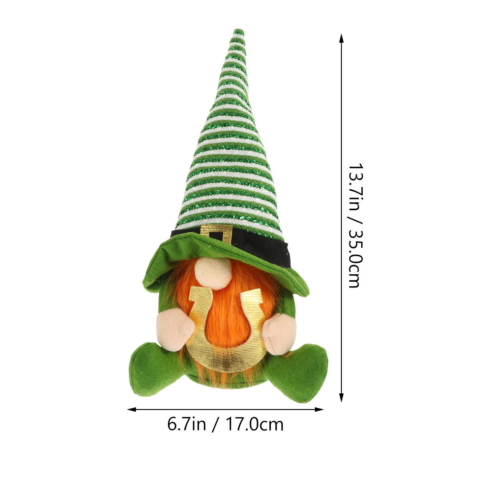 Festival Decor Gnome St Patricks Day Theme Faceless Pendant Saint Patrick Ornament Christmas Style Decoration 38X17X15CM