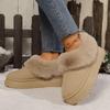 Fashion Casual Suede Snow Boots Women 2025 Winter Comfort Round Toe Thick Bottom Furry Boots Fashion Faux Fur Decoration Plush Booties
