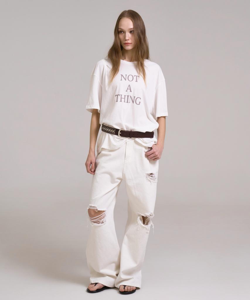 SSIN AND LEE Not A Thing Pinched T-Shirt White