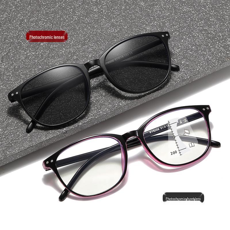 Men's Dual Vision Photochromic Anti-Blue Light UV Protection Reading Glasses