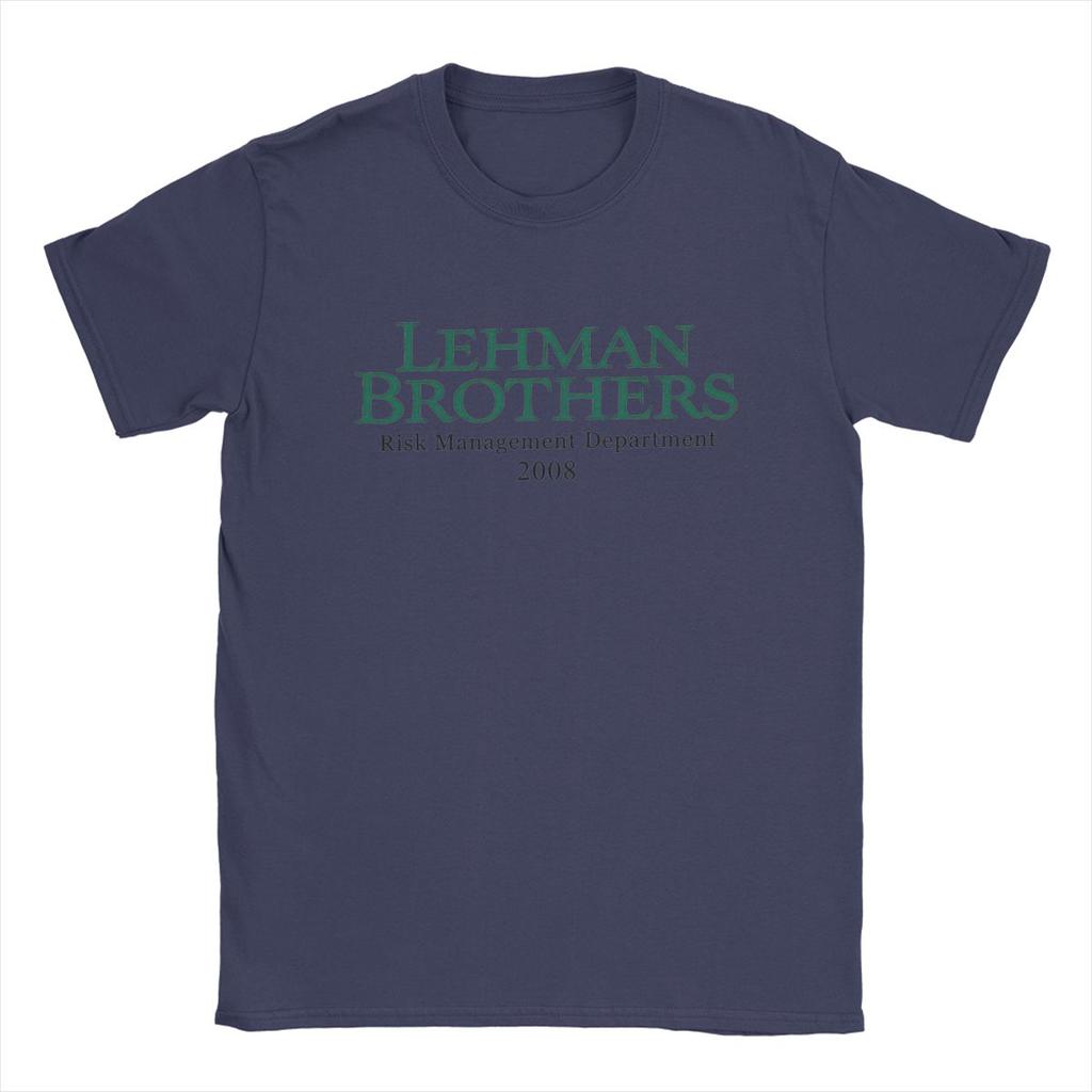 Casual Lehman Brothers Risk Management 2008 T-Shirts for Men Round Neck Cotton T Shirt Short Sleeve Tees Classic Merchandise