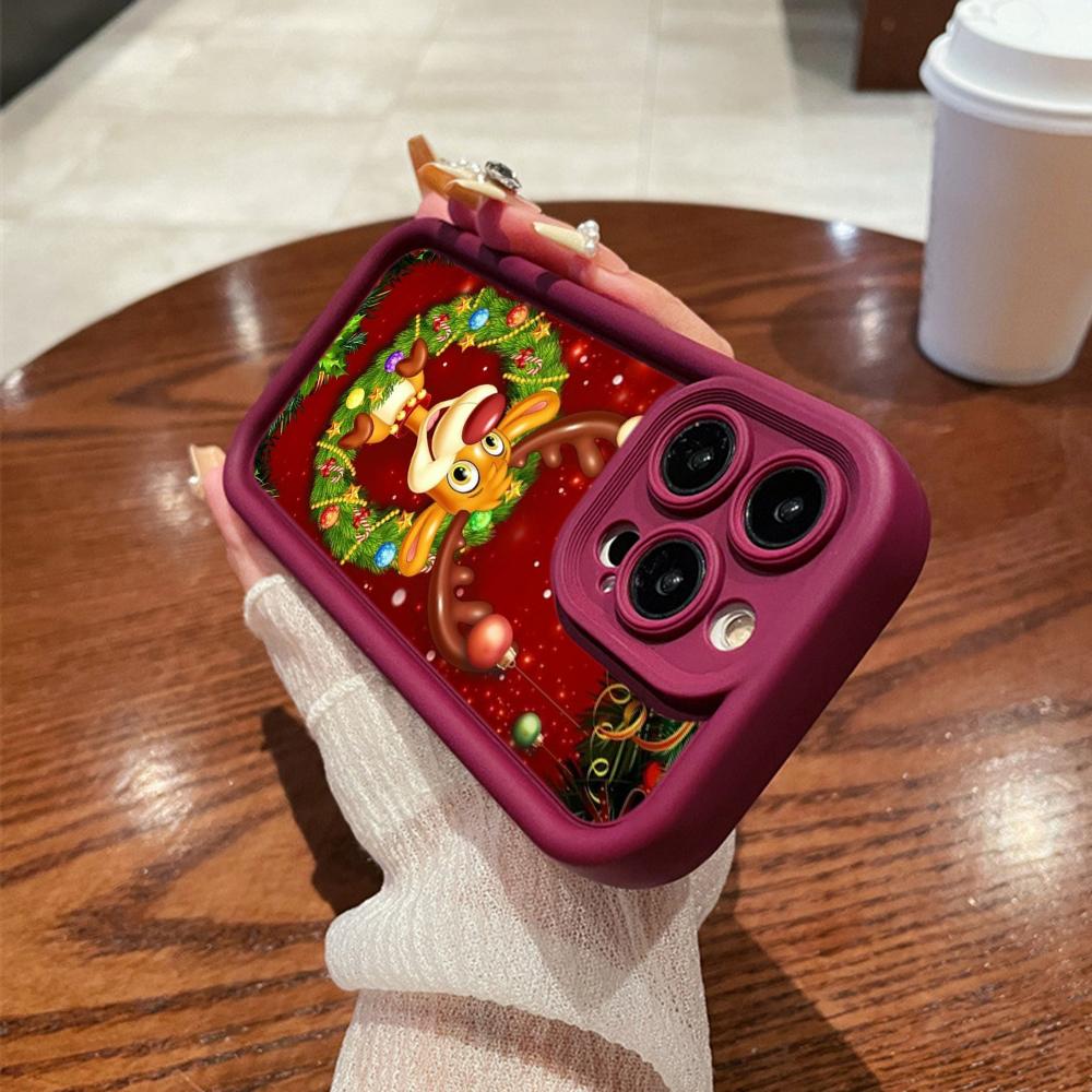 

Чехлы для телефонов Ae117 Merry Christmas Happy New Year для Samsung M54 A72 M23 Moto G30 Google Pixel9 OnePlus Tecno Angel Eye Ladder Protective Cover itel P55 5G