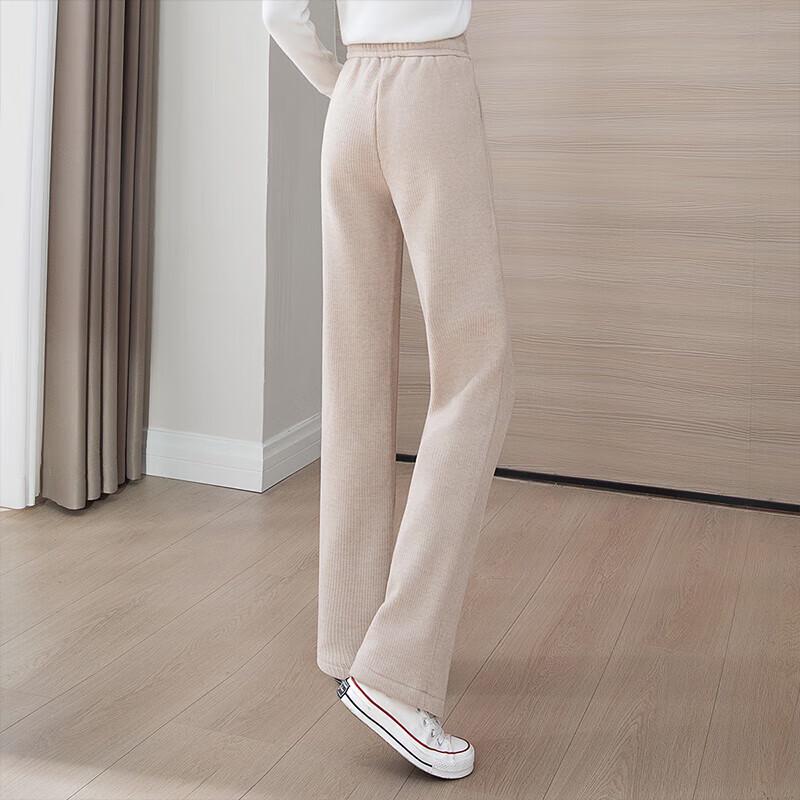 Women's Fleece-Lined Wide-Leg Drawstring Sweatpants