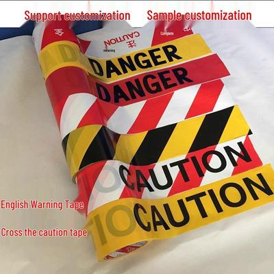 PE Caution Tape: Non-Adhesive English 'CAUTION DANGER' Disposable Barrier, Hot-Selling