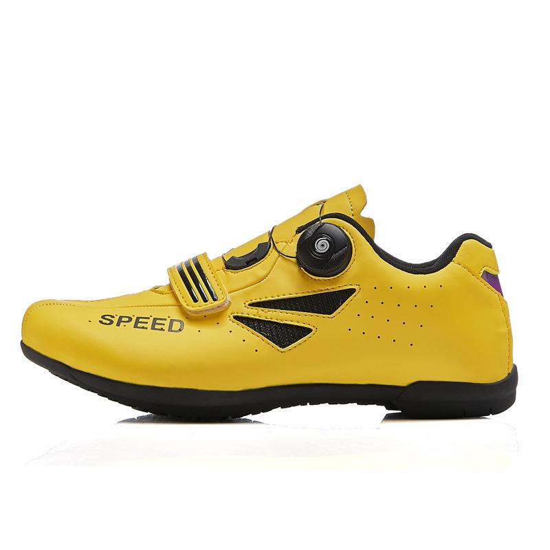 Autumn new lock shoes cycling shoes men's and women's road cycling power shoes leather surface mountain cycling sports shoes