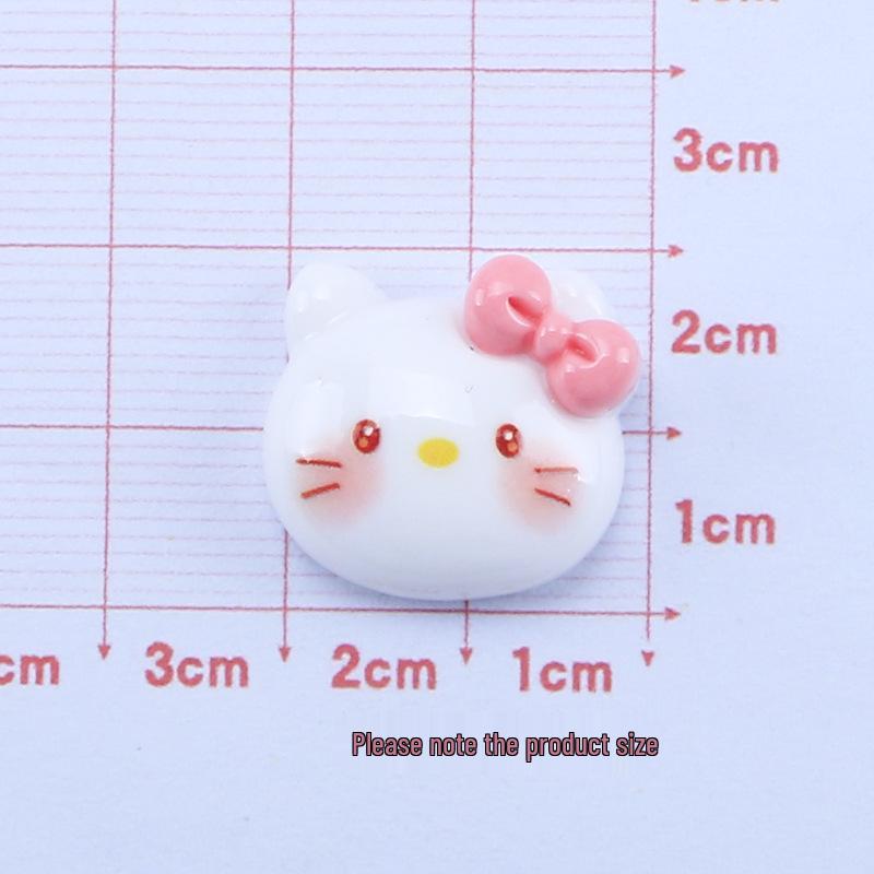 Cute Animal Head Cartoon Resin Hair Clip DIY Ornament Pack