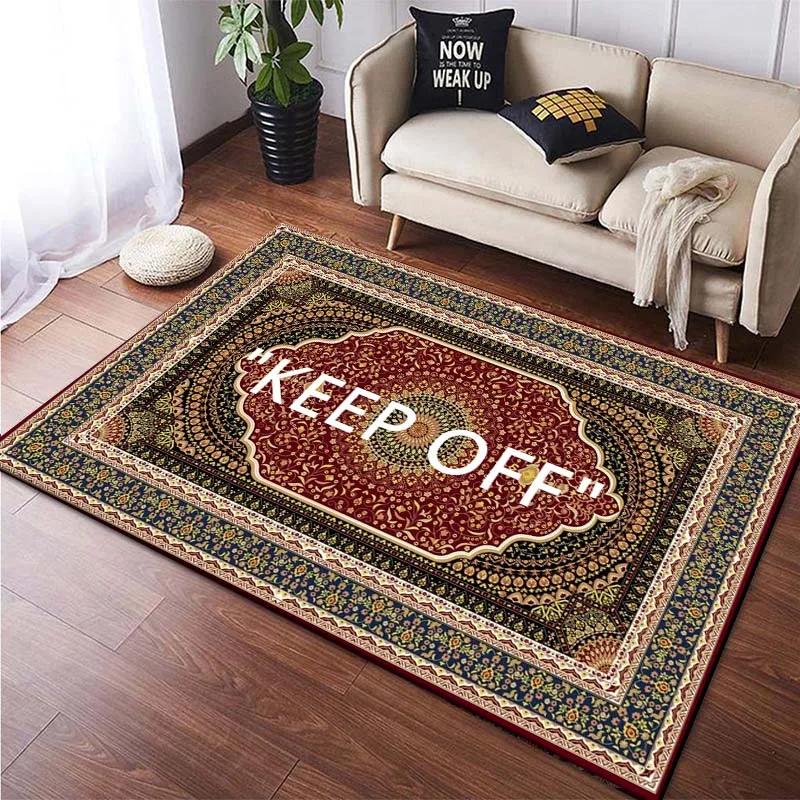 “keep Off' Carpet Luxury Decor Rugs Living Room Home Leisure Area Anti-slip Rug Bedside Soft Foot Mats Indoor Extrance Doormat