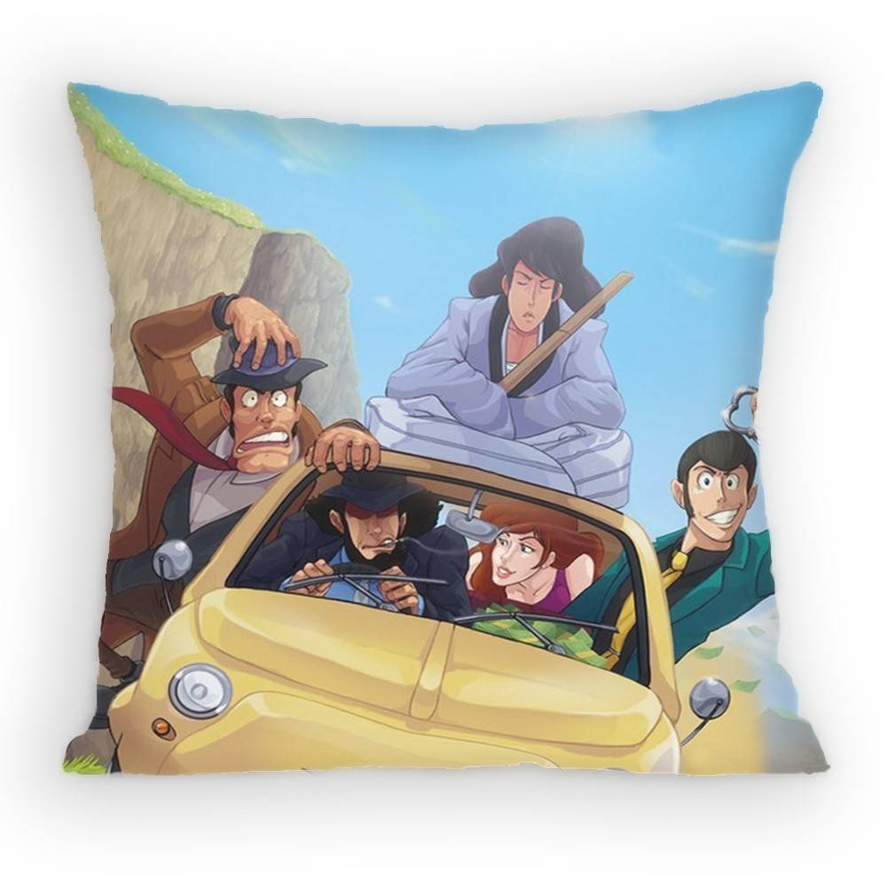 Classic Anime LLupin The Third Pillow Case Antidustmite Pillowcase Invisible zipper silky Sofa cushion cover for bedroom