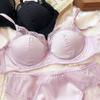 High Quality Satin Women Lingerie Set French Sexy Lace Push Up Bra Summer Thin Cup Comfort Intimates Underwear Bra Briefs Set