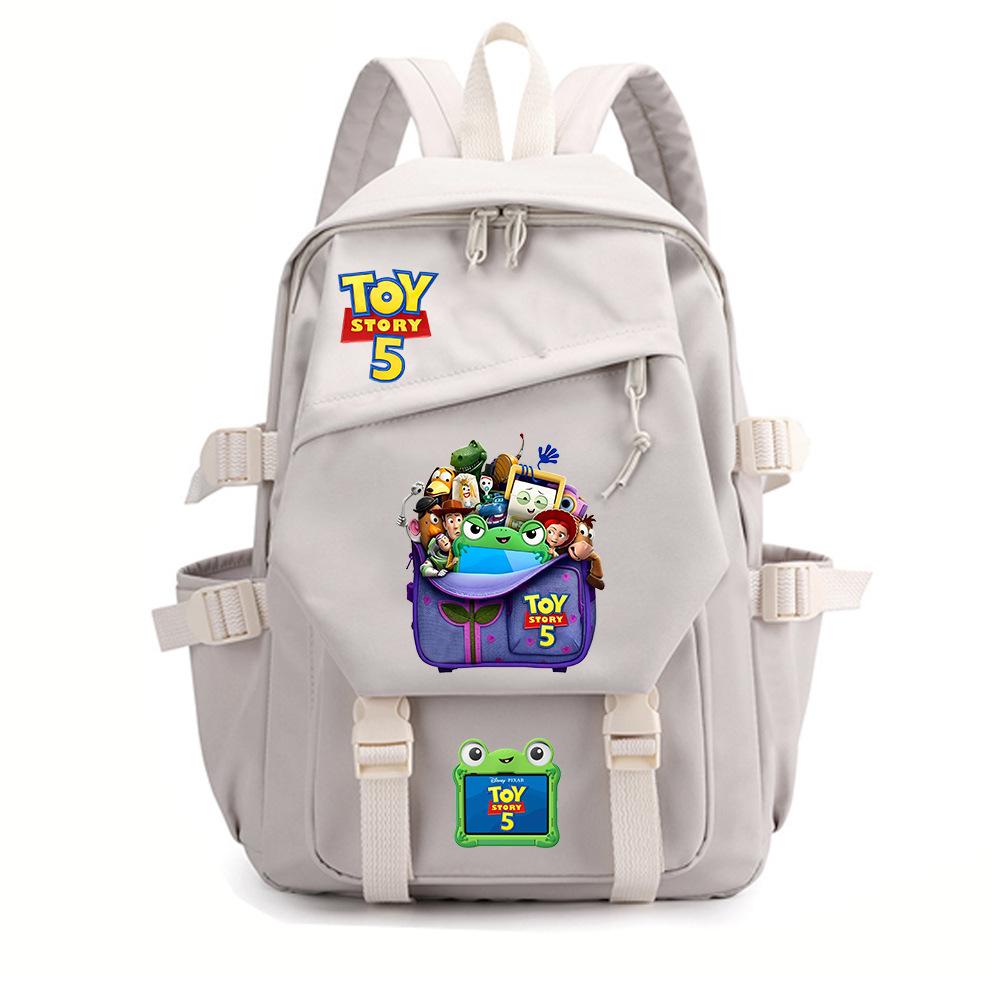 Toy Story 5 Print Backpack, Teenager Student Trendy Bookbag for Boys Girls, Lightweight Durable Large Capacity