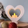 Hollowed Heart Silicone Candle Holder Mold Easy Demolding Tealight Holder Silicone Molds for Resin Craft Home Decoration