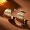 Exaggerated Large Brushed C Shape Wide Surface Light Luxury Earrings For Women