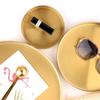 Decoratieve Metalen Bakjes van Roestvrij Staal 12,5/20/30cm Ronde Vorm Make-up Tray Organizer Gemakkelijk Schoon te Maken Geborstelde Afwerking