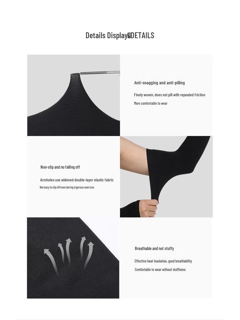 Unisex Ice Silk UV Protection Arm Sleeves & Elbow Support for Cycling