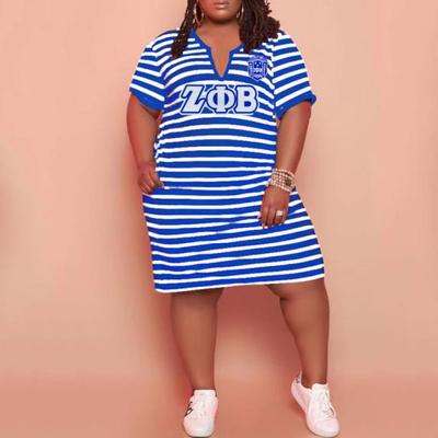 Robe d'été rayée à col en V pour femme 2022