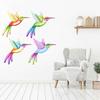 Metal Hummingbird Wall Art Decoration Iron Bird Sculpture Waterproof Wall Hanging Figurines Ornament Decorations