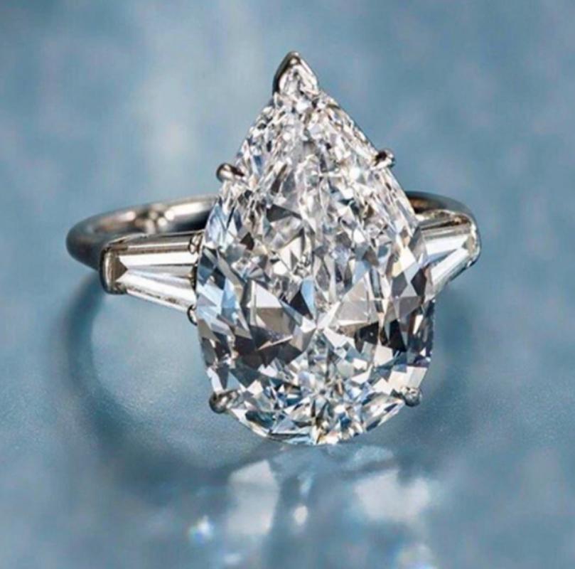 

Luxury Water Drop 6ct Lab Diamond Ring S925 Sterling Silver Engagement Wedding Band Rings for Women Bridal Fine Party Jewelry 10