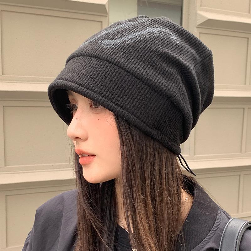 Autumn Hat Women's Baotou Hat Warm Ear Protector Wool Knitted Hat Stacking Hat