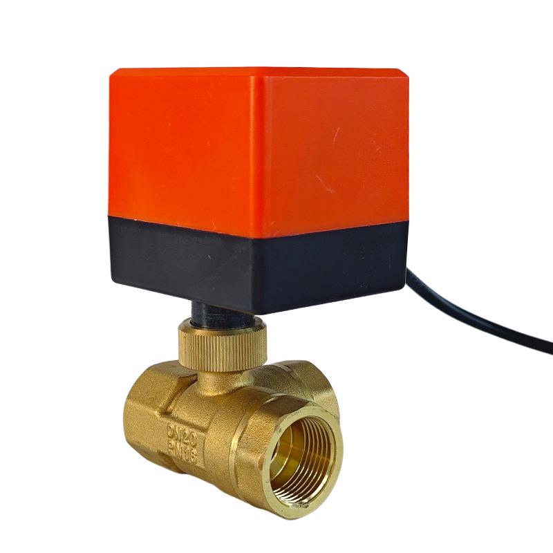 Mini Electric Three-Way Ball Valve: DC5V/12V/24V Brass, Three-Wire Water Valve, Threaded