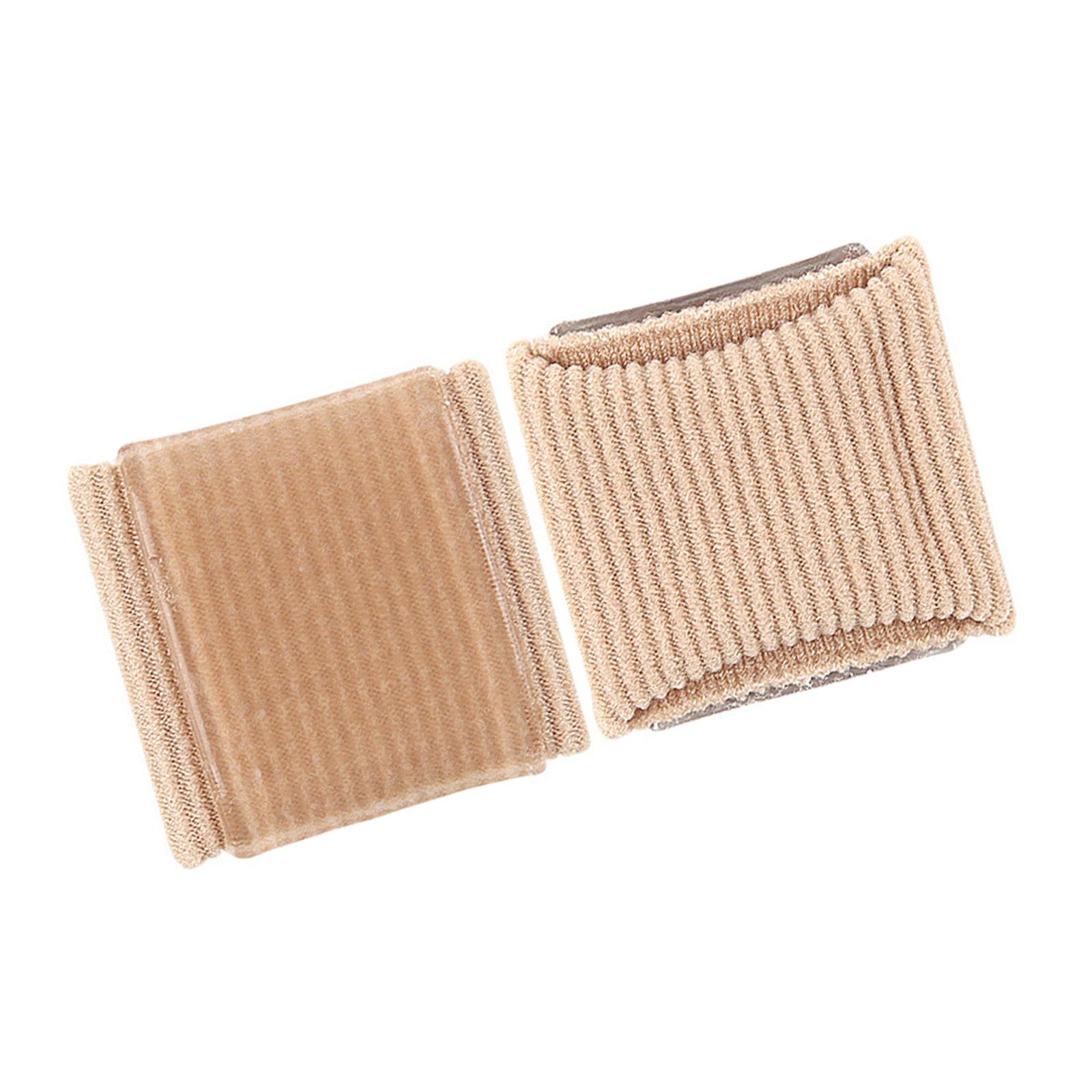 

Pack of 2 Ventilated Toe Covers Soft Fiber AntiAbrasion Protectors Elastic Toe Sleeves for Foot Comfortable During Walking or Running S телесный