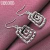 925 Sterling Silver Thread Earrings Wedding Jewelry