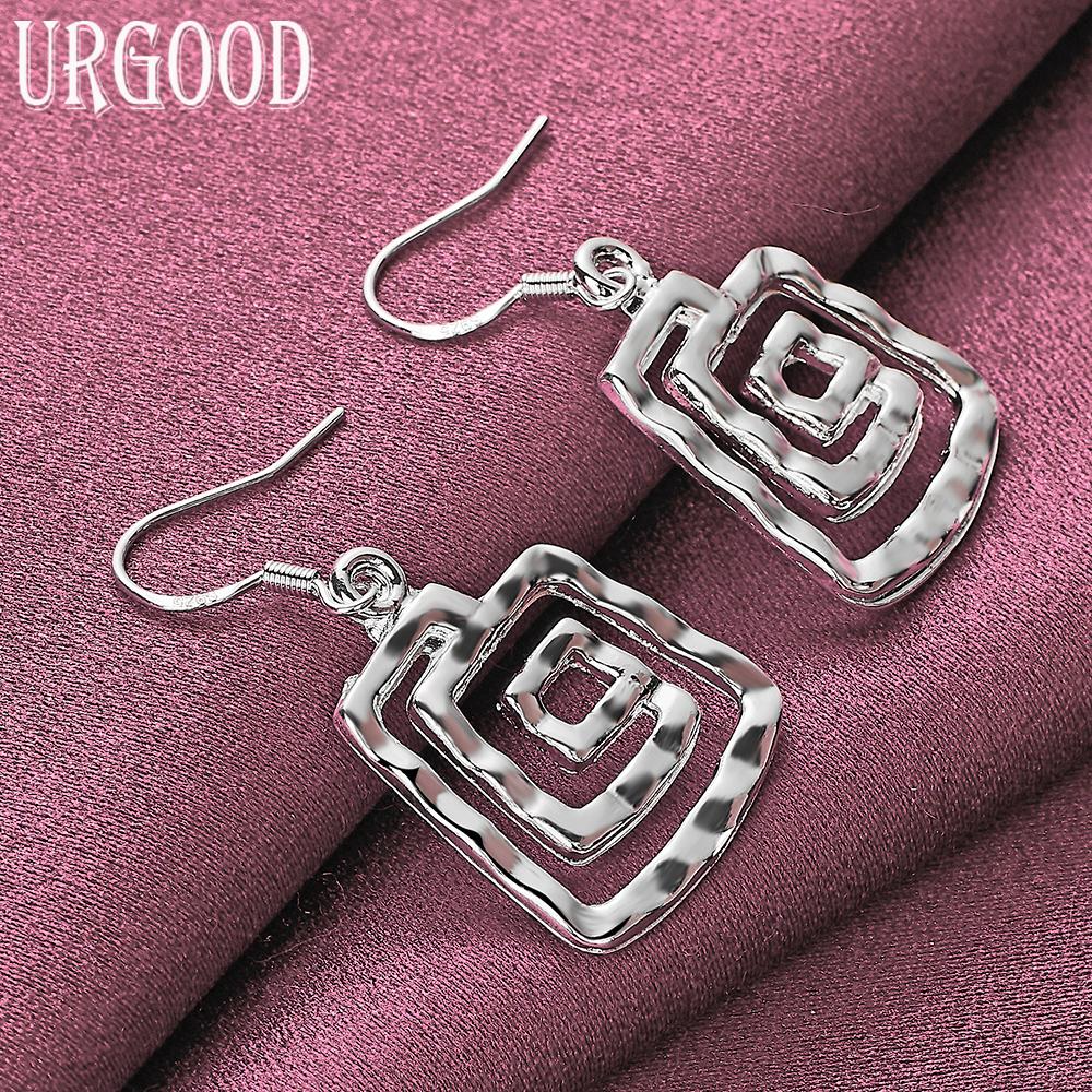 925 Sterling Silver Thread Earrings Wedding Jewelry