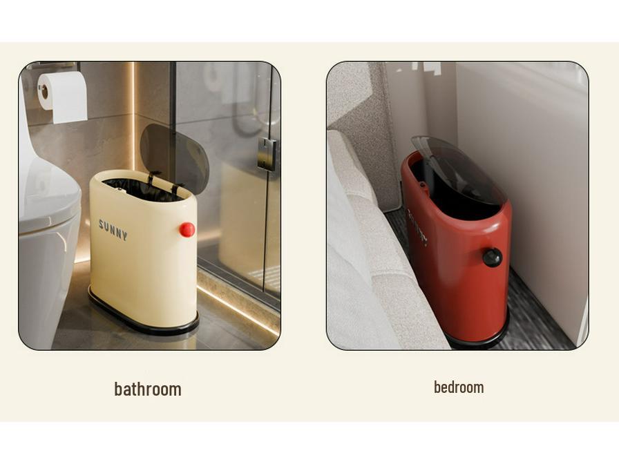 New Dopamine Press-Type Multifunctional Trash Can for Bathroom and Living Room