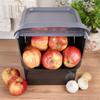 Container For Vegetables, Fruits, Onions, Potatoes, Garlic, Anthracite, Gray, Set Of 2, 13 L