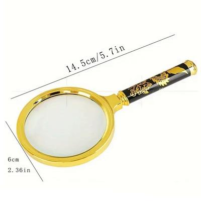 1pc High-definition High-power Hand-held Magnifying Glass, The Elderly To Read, Newspapers, Extended Mirror, Antiques, Insect Re