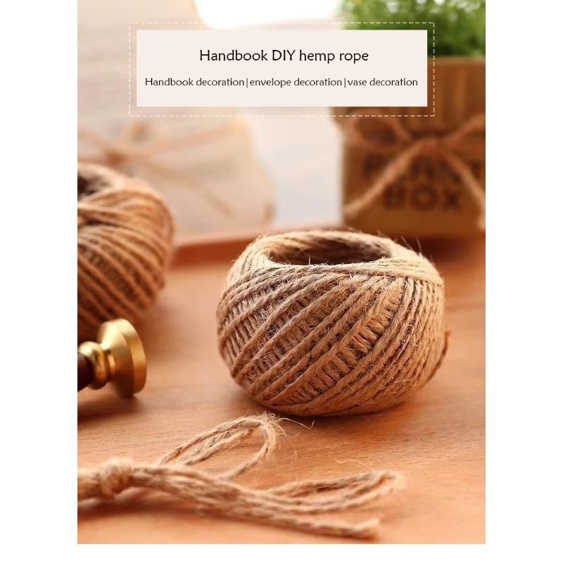 25 meters Jute Rope Hanging Photo Wall Handmade Scrapbook Crafts Gifts Decorative Packaging Vase Decoration Braided Jute Rope