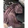 Retro Style Fashionable Pleated Drooping Slimming High Waist A- Line Skirt High-Grade Glossy Pearlescent Chiffon Pleated Skirt
