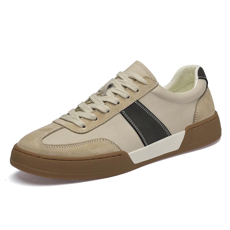 Men's Retro Leather Trainers: Versatile, Lightweight, Wear-Resistant Skate Loafers