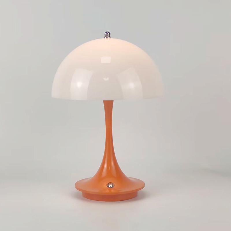 LED Mushroom Small Table Lamp Portable USB Charging Dimmable Flower Bud Lamp Bedroom Bedside Lamp