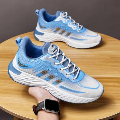 Men's Shoes Spring and Autumn New Mesh Shoes Lace-up Thick Sole Running Shoes Men's Fashion Trendy Sports Shoes