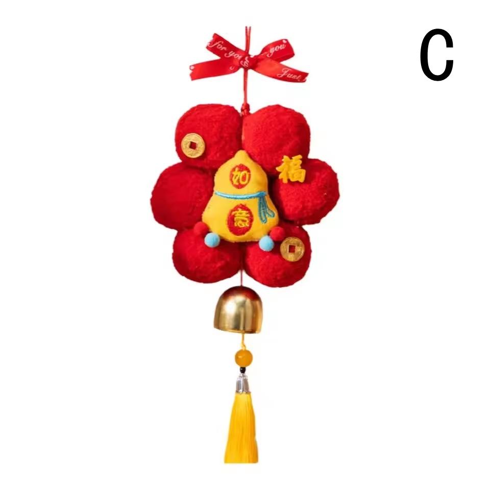Year Of Horse Hanging Ornament With Tassel Chinese New Year 2026 Door Hanging Ornaments Spring Festival Party Pendant