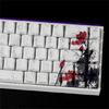 Professional PBT Keycaps MXes 60/68Keys Dyes Sublimated Plums Flower Pattern Ergonomic OEM Profile Computer Access
