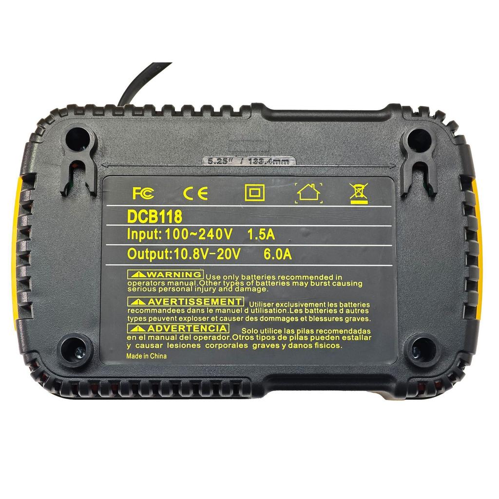 DCB118 Lithium Battery Fast Charger Charging 4.5A For DeWalt 10.8V 12V 14.4V 20V Max 60V Battery DCB101 DCB200 DCB140 DCB105