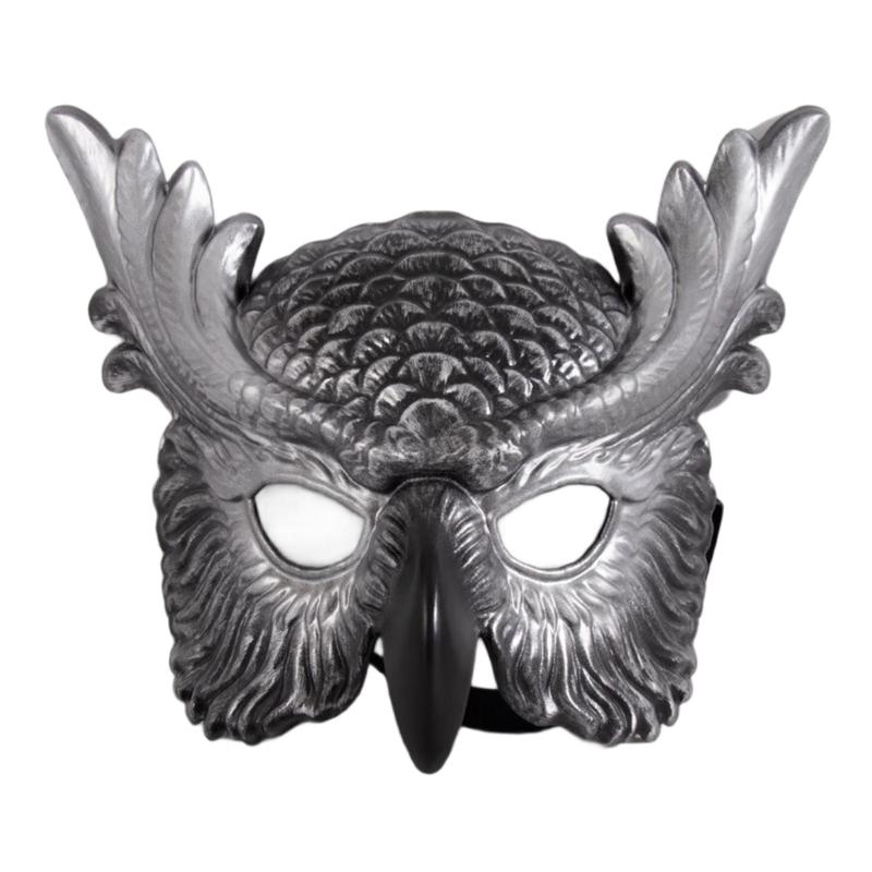 Masquerade Mask Owl Mask Bird Mask Beak Feather Half Face Mask Halloween Cosplay Costume Costume Mask for Mardi Gras