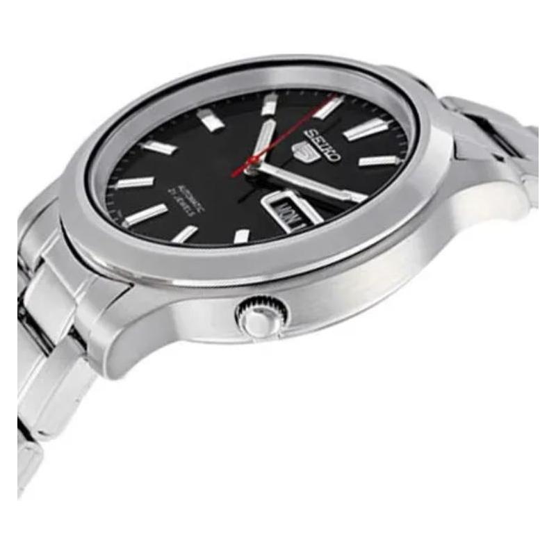 SEIKO Fashion Trend Automatic Steel Strap 37mm Men's Watch Black Dial SNK795K1