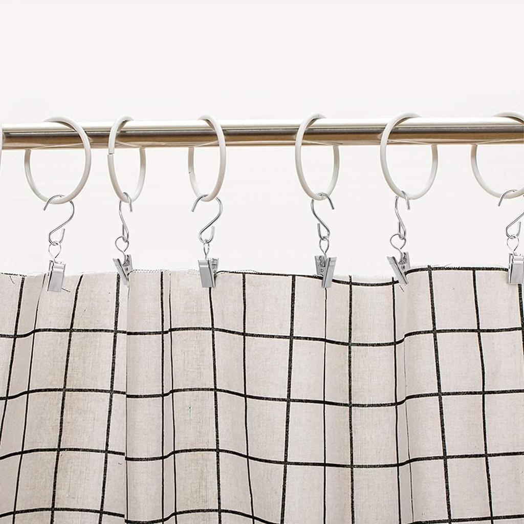 10 piezas Prácticos Ganchos de Acero Inoxidable Para Cortina de Ventana Fácil Para Cortina de Ventana Fotos Ganchos en S