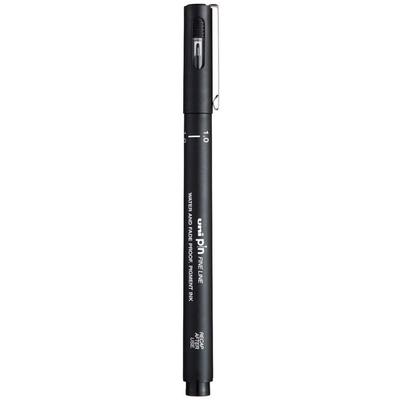 Caneta de Desenho Fina Uniball PIN-200 1.0mm Preta, Pacote com 1, Tinta à Prova d'Água e Desbotamento para Desenho Técnico, Esboços e Artesanato