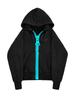 European and American wholesale contrasting colors, large zipper hooded sweater, simple and loose personality, men's and women's coats, cardigans and