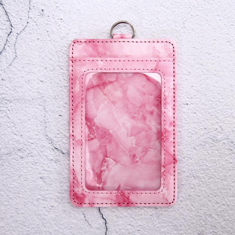 Jinbei Leather ID Card Badge Holder with Lanyard