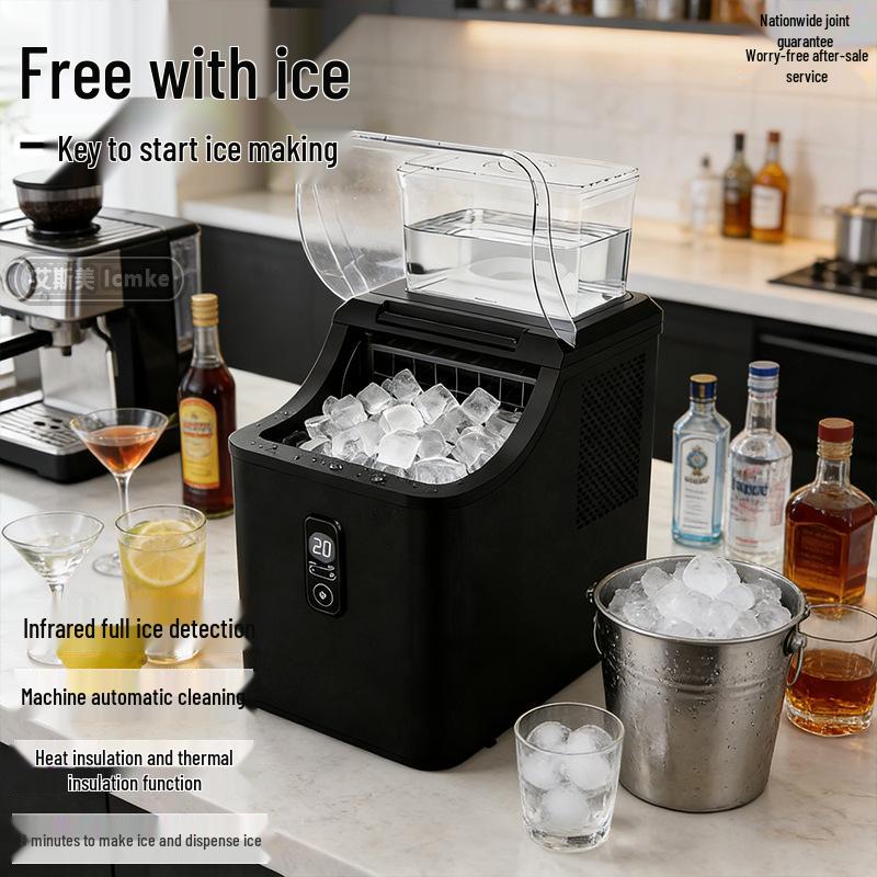 Fully Automatic Ice Cube Maker for Home, Office, or Outdoor Use