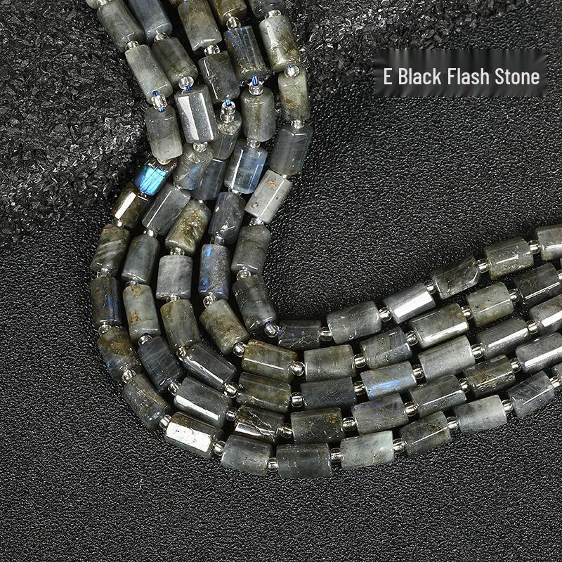 Contas Coluna Citrino Amarelo & Kunzita Água-marinha 8x11mm - Estilo Barril de Pinheiro Africano