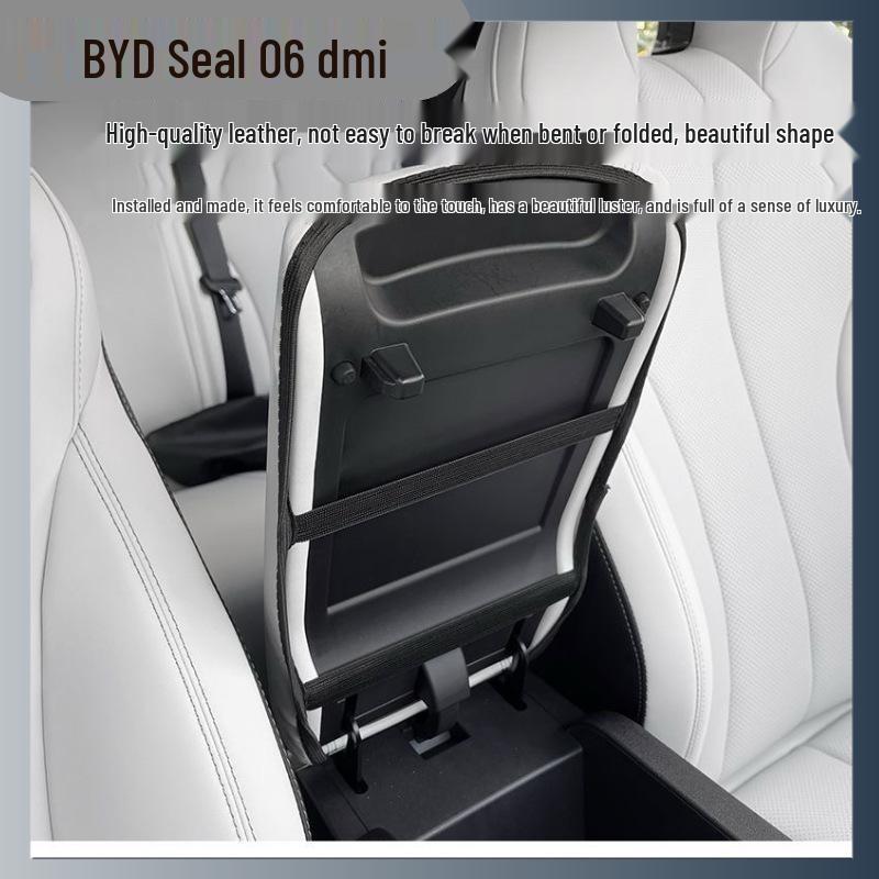 Leather Center Console Armrest Cover for 2025 BYD Seal 06DMI - Scratch & Dirt Resistant