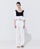 Bundercammer Belted Straight Trousers_White