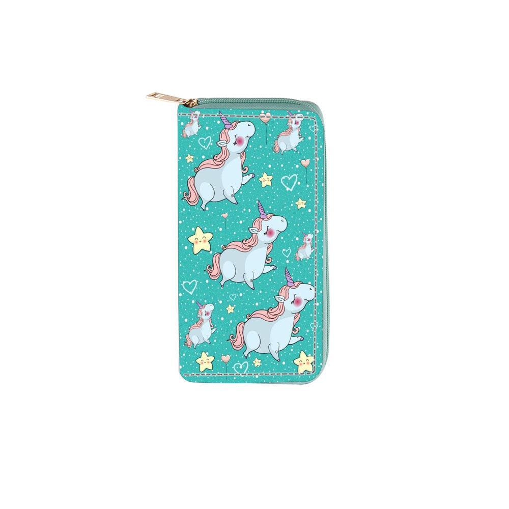 New unicorn long zipper wallet, wallet.