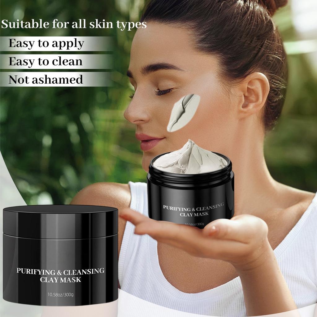 Maske - Mitesserentfernung und Ölkontrolle für empfindliche/fettige/trockene Haut | Entgiftendes Peeling und Porenreinigung, 10,5 oz / 300 g